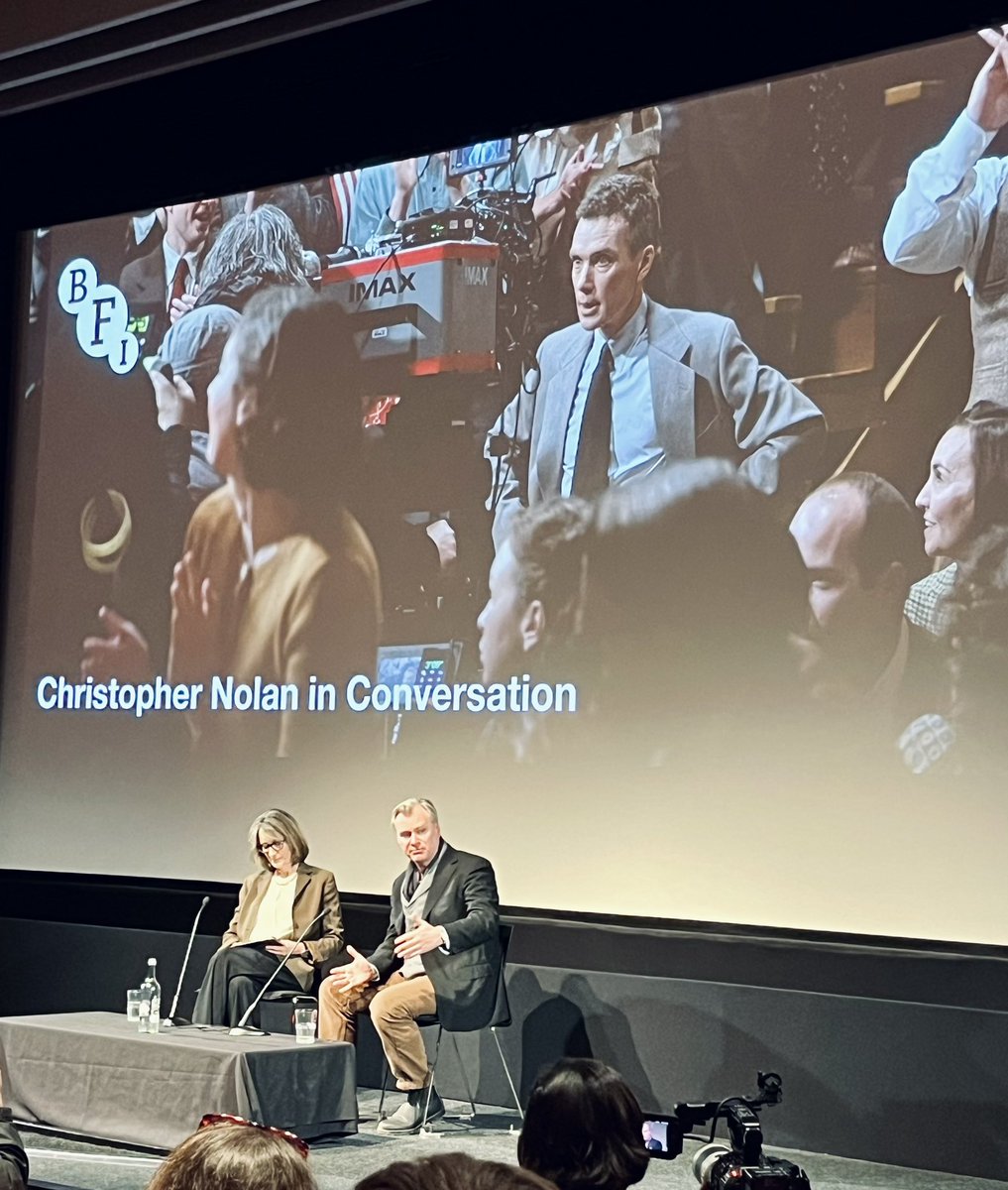 A dreamy day of doing #Dune interviews ended with an equally dreamy event - a fascinating In Conversation event at the BFI with my hero Christopher Nolan!!!

Thank you Universal Pictures for the invite - it was a truly special night 📽️
