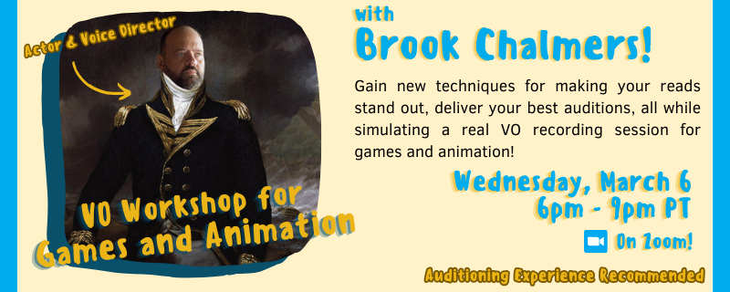 thehalpnetwork's tweet photo. 😱 This class is already sold out! Be sure you're on our mailing list to know when classes drop first! 
✉️ https://t.co/jh5W2S2h8W

📅 Wed, March 6
🕒 6pm - 9pm PT
👤 @brookchalmersvo 
💻 via Zoom
🌐 https://t.co/wGti1vO6Vz

#voiceactors | #vaclasses https://t.co/JVh9rg4JFf