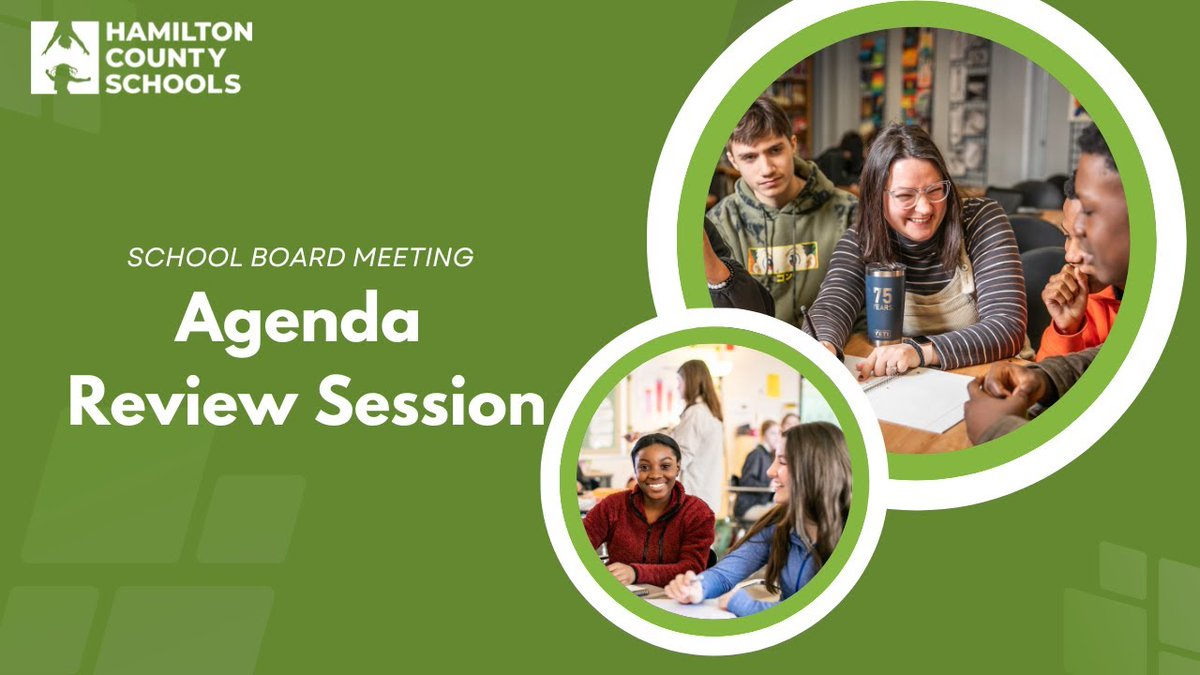 Tune in to tonight's Hamilton County School Board Agenda Session: bit.ly/3OIRXXD