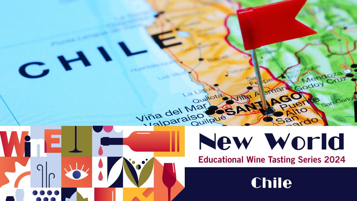 🌐 Explore Chile sip by sip on Feb 28th! Unlock the taste treasures in the New World in your glass! Call us to RSVP and save your seat. Learn more at bit.ly/NewWorld2024

 #NewWorldWines #WineStyles #ChileWine #WineClass #WineEducation #WineStyles