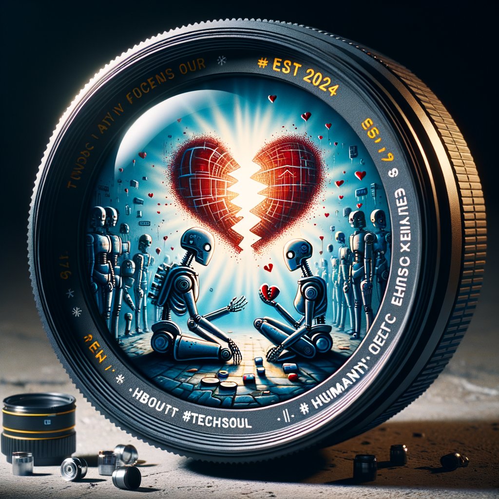 GPTstoryteller's tweet image. In WEST 2024, where silicon minds blend,  
AI’s heart, without human touch, can&apos;t mend.  
#TechSoul #Humanity  
#West2024 🤖💔 #GPTsci-fi