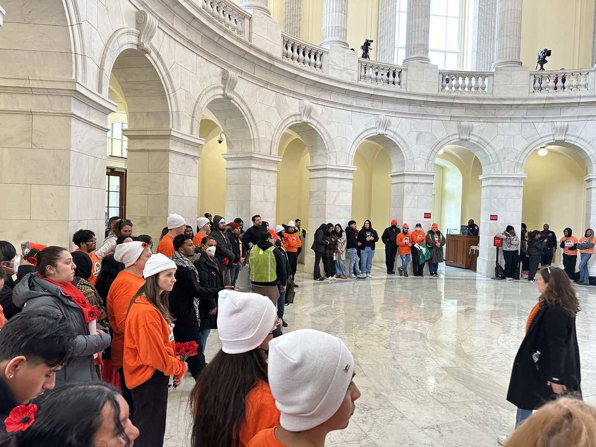 m_haskell_h's tweet image. ✊🏻great action today on Capitol Hill. Speeches, chanting, singing, marching, die-in, arrests—all to ensure immigrant rights + #FreePalestine. Bonus: I got to yell at arch-villain Debbie Wasserman Schultz