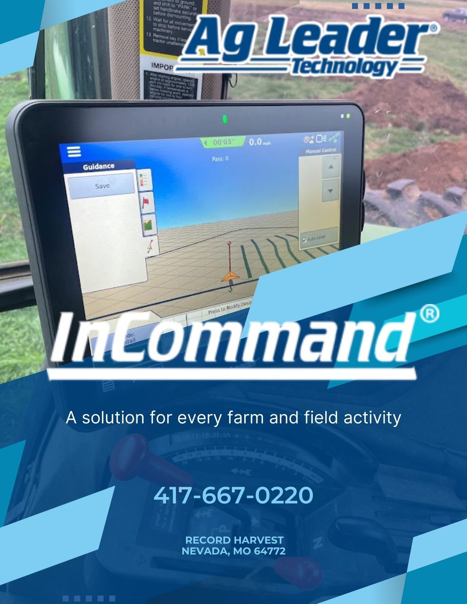 recordharvest's tweet photo. Ag Leader's InCommand is the perfect solution for every farm and field activity!
#RecordHarvest #AgLeader #InCommand #Farm #Field https://t.co/E845ynuY7g