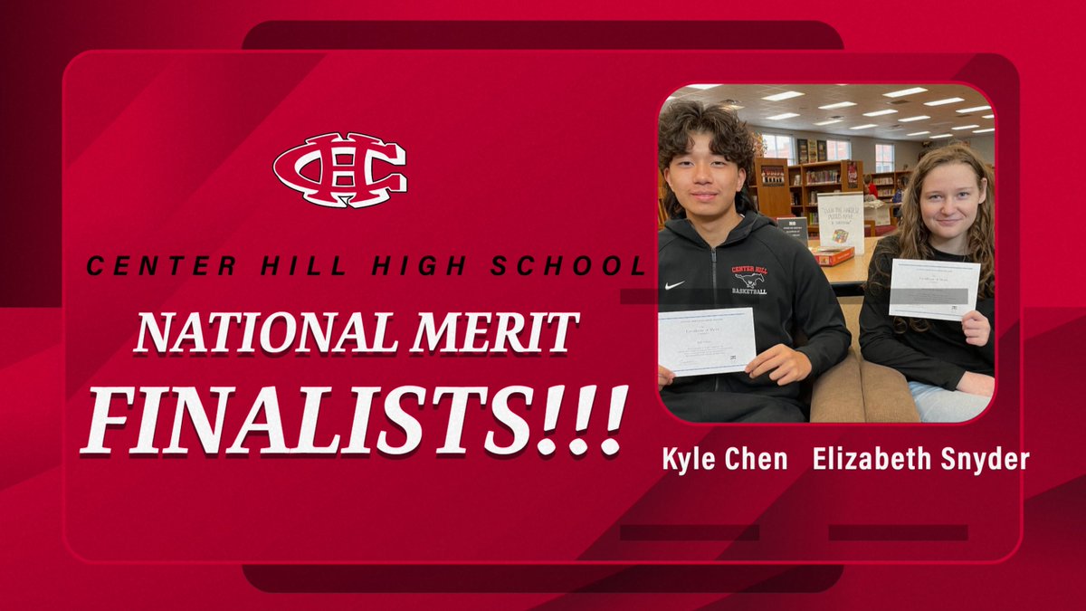 Congratulations to these two students...named National Merit Finalists!!! We are so proud of you!