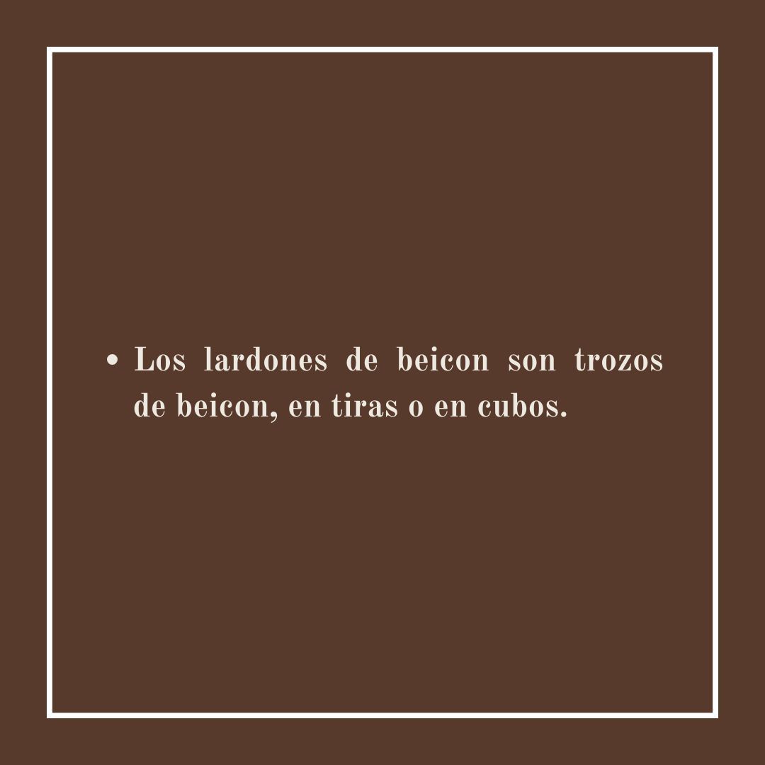 Los lardones de beicon son trozos de beicon, en tiras o en cubos.

#palabrasquemolan #escribir #aprender #vocabulario #español #nuevapalabra #concepto

#aprendenuevaspalabras #aprendeespañol #learningspanish #spagnolo #bookstagrammer #impararespagnolo #educación #учитьиспанский