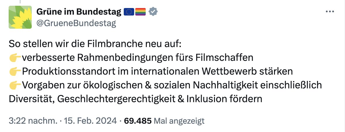 Endlich! Ich habe im deutschen Film von jeher den schwulen AFAB-Trans-Imam vermißt, der im Rollstuhl mit seinem Mehrwegbecher voll fair gehandelter Sojamilch zur Klimademo gurkt.