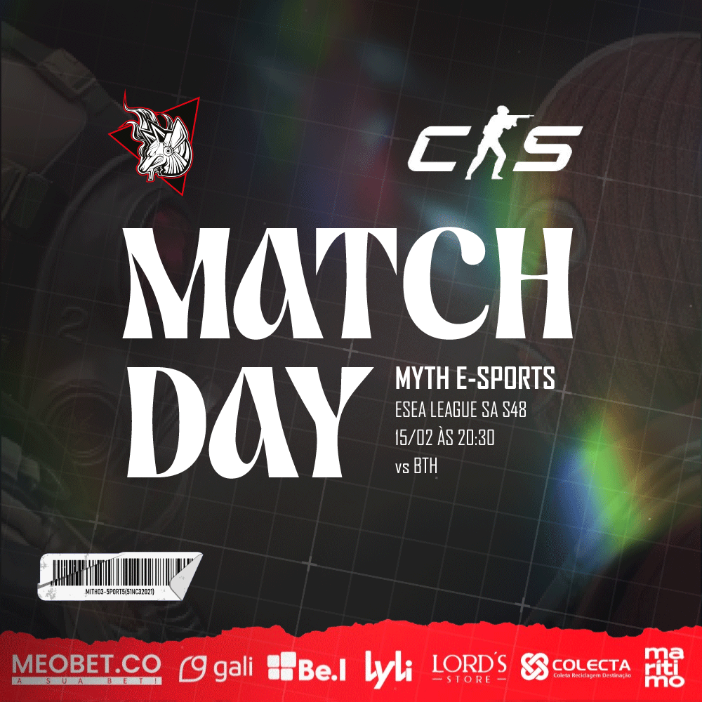 mythesports_'s tweet photo. É DIA DE MYTH E-SPORTS 🥳
Confronto conta a @BthEsports na @ESEA League S48, Estamos 5-3 no campeonato e ganhar hoje é necessario para a classificação na tabela
a partida será transmitida pelo nosso amigo @swaagmonster
🔷MD1
🕐20:30 - 15/02
📺https://t.co/OcSqt3tc01
#GOMYTH https://t.co/y7rxEL2iwr