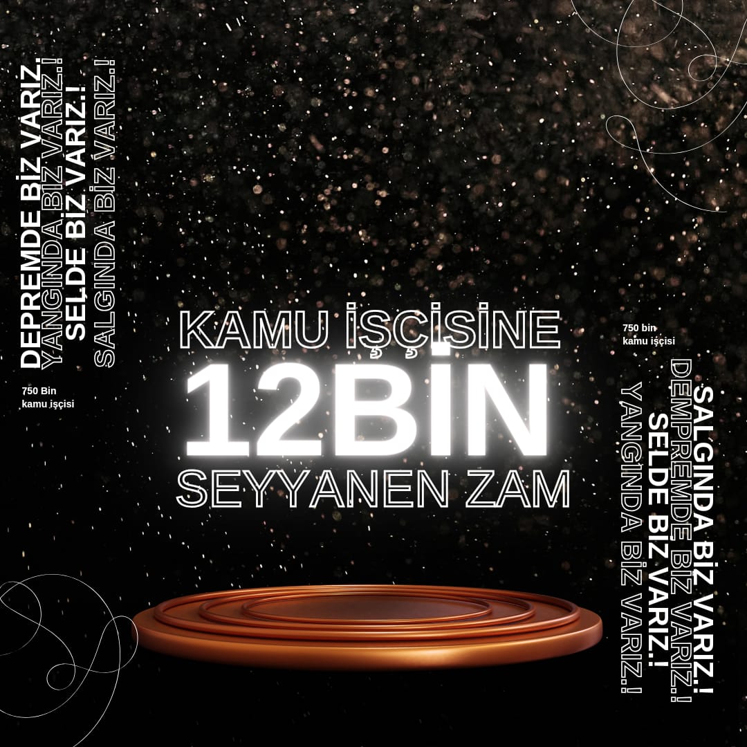 750 bin Kamu işçisi mağdur. 
Memura, Emekliye ve Asgari ücretliye %49 zam ancak işçiye gelince %32 zam bizde aynı marketten alışveriş yapıyoruz bu zam oranını kabul etmiyoruz.
#Kamuişçileri #İsciye12Bin

<a href="/isikhanvedat/">Prof. Dr. Vedat Işıkhan</a> <a href="/turkiskonf/">TÜRK-İŞ</a>