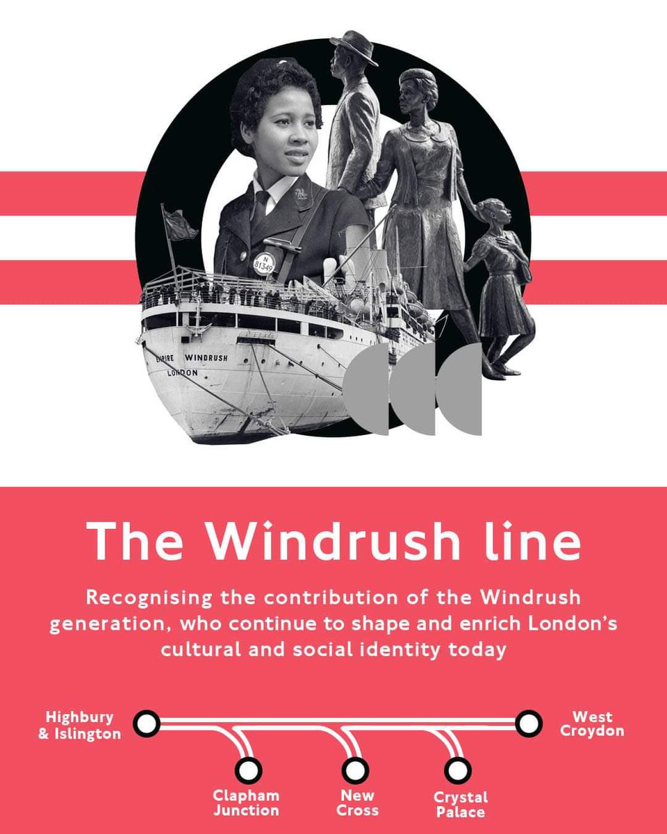 ⭐️From the great historian Arthur Torrington. 'On behalf of Windrush Foundation, I have had the pleasure this morning of opening the WINDRUSH LINE (formerly the OVERGROUND)'⭐️#Windrush