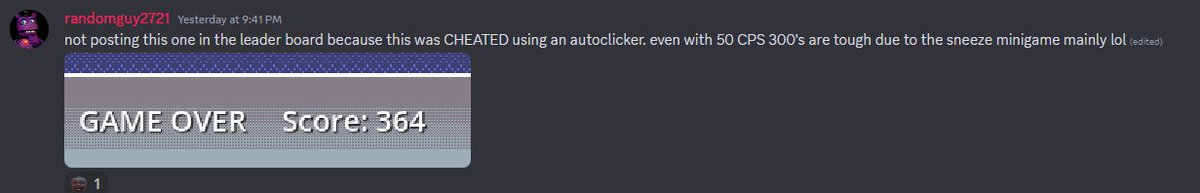 randomguy2721's tweet photo. I cheated a run of our game just to test some things out and shared it on our discord. And one user already beat the cheated run within less than 24 hours. (you should join the discord :) https://t.co/BXvsfAxan4) https://t.co/VHghVgPCYg
