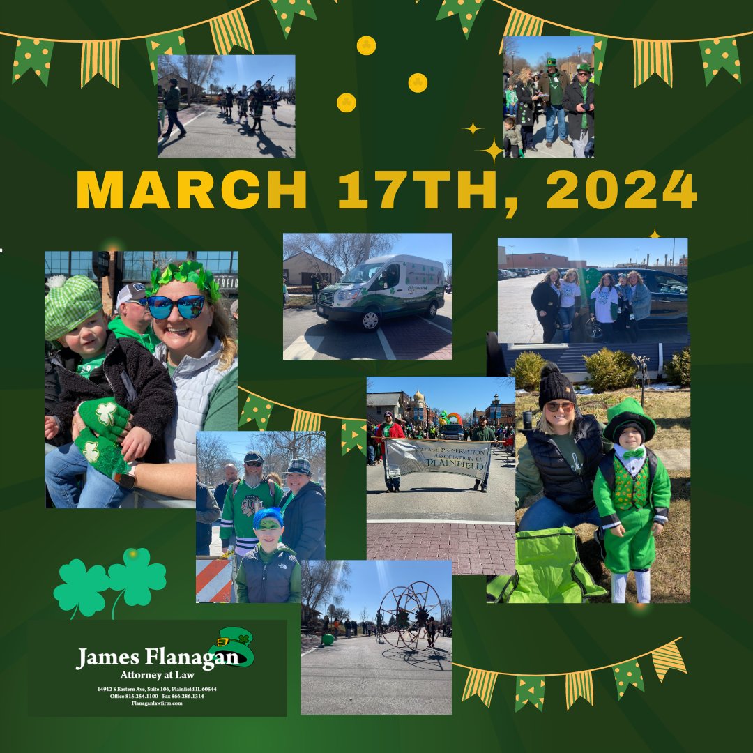 Happy Thursday! 

We are looking forward to seeing all the smiling faces!

Mark those calendar's for Plainfield's Hometown Irish Parade!

03.17.24 1pm Downtown Plainfield