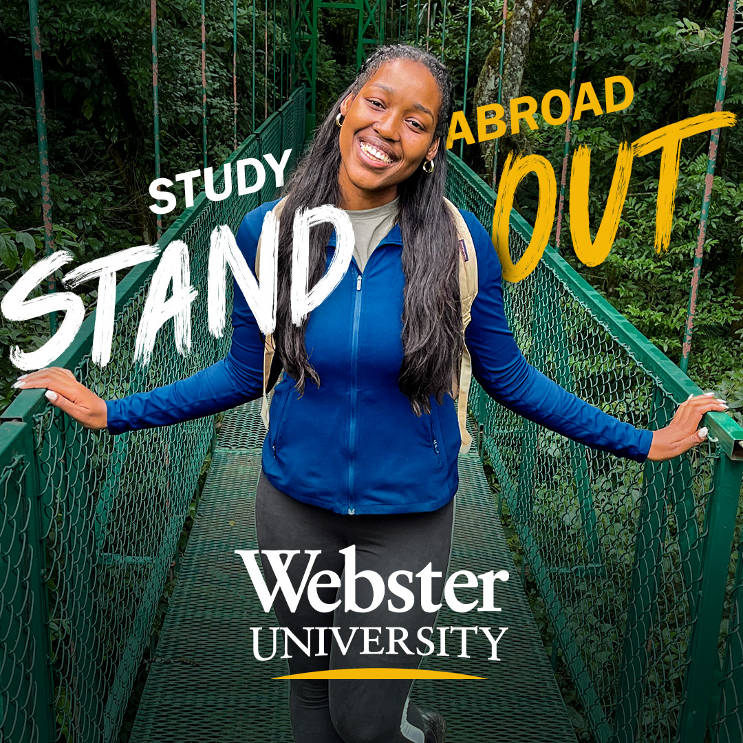 websteru's tweet photo. “What I learned in my business classes was brought to life by studying abroad.”
-Tracy Vilsaint
Apply by Feb. 28 for a life-changing adventure this summer! https://t.co/UfuHm09PMO
#standout #websteruniversity #studyabroad #studyabroadlife https://t.co/mK6WihcThB