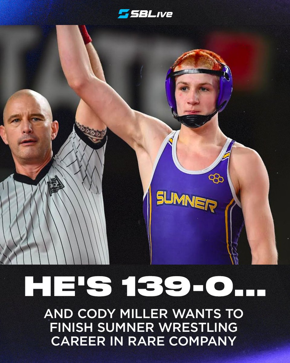 Cody Miller has the opportunity to become just the second high school wrestler from Washington to finish with a spotless record on a four-year career 😮👏🤼

highschool.si.com/washington/202…