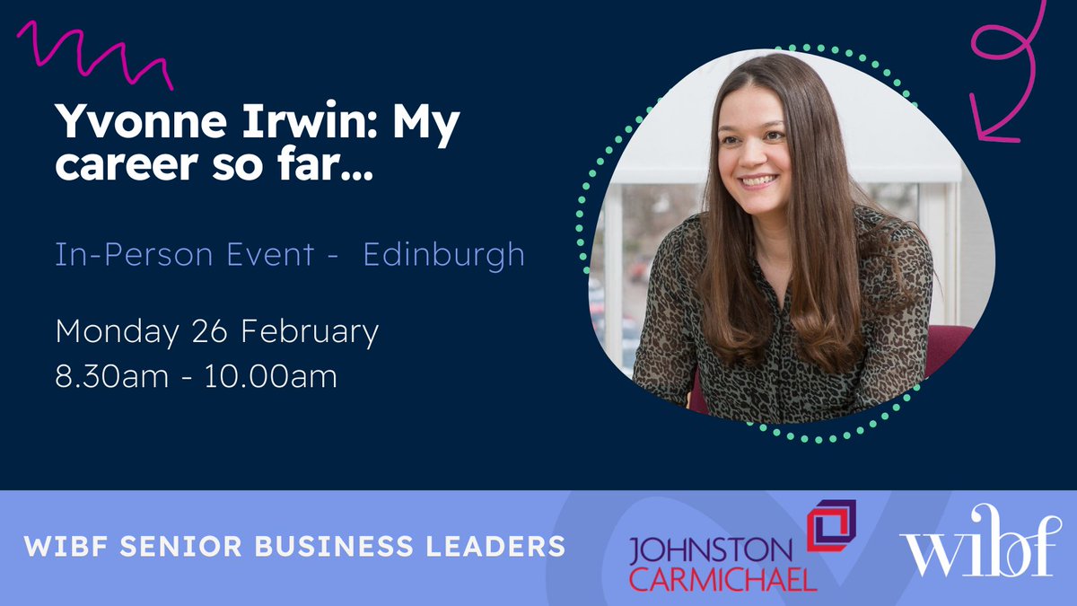 Have you signed up to join us on 26 Feb for an in-person breakfast event in Edinburgh? There will be plenty of networking time as well as hearing from Yvonne Irwin. This is a free event, so even if you're not a member, do come along! - lnkd.in/eVn9GJVf