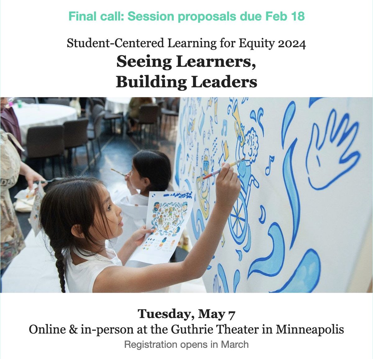Seeing Learners, Building Leaders means students’ assets and identities are valued—and the schools and communities they will transform have their backs. Breakout sessions will embody these beliefs. Submit your proposal today at scl4e.org
