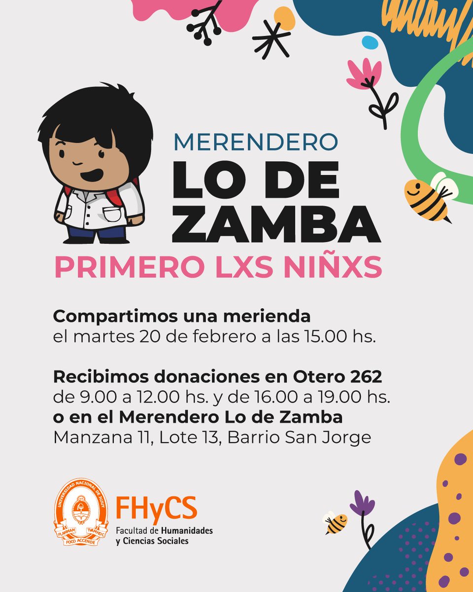 carrueta's tweet photo. MERENDERO LO DE ZAMBA | Estamos con lxs pibes. Compartimos una merienda en Barrio San Jorge.
Recibimos donaciones
#LxsNiñxsPrimero
#FHyCS https://t.co/tKpvV2wLJf