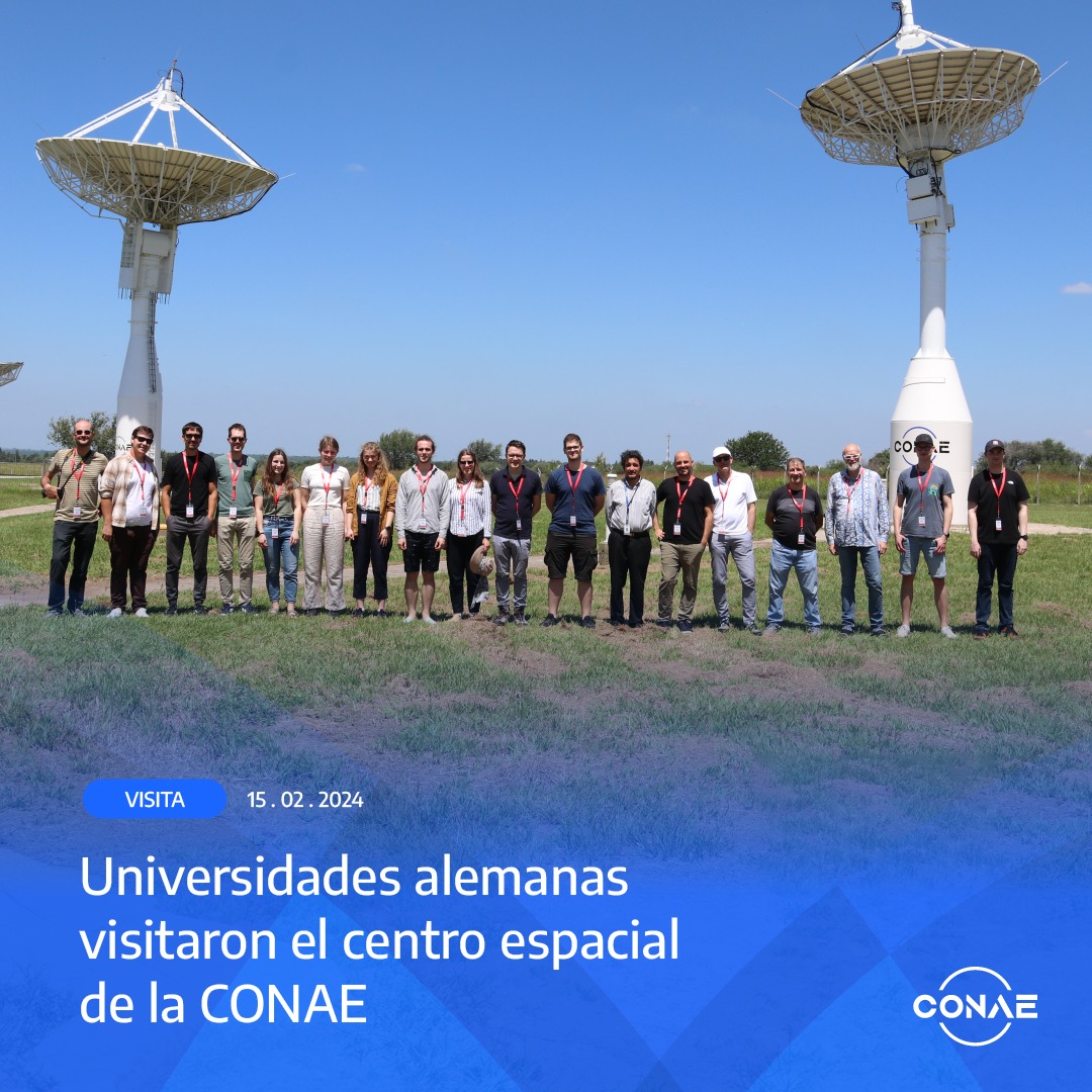 Hoy visitaron el Centro Espacial de la CONAE en Córdoba, 14 investigadores e investigadoras de las universidades alemanas RWTH Aachen y Saarland, con el objetivo de conocer las instalaciones de la agencia espacial argentina y explorar posibles líneas de investigación conjuntas.