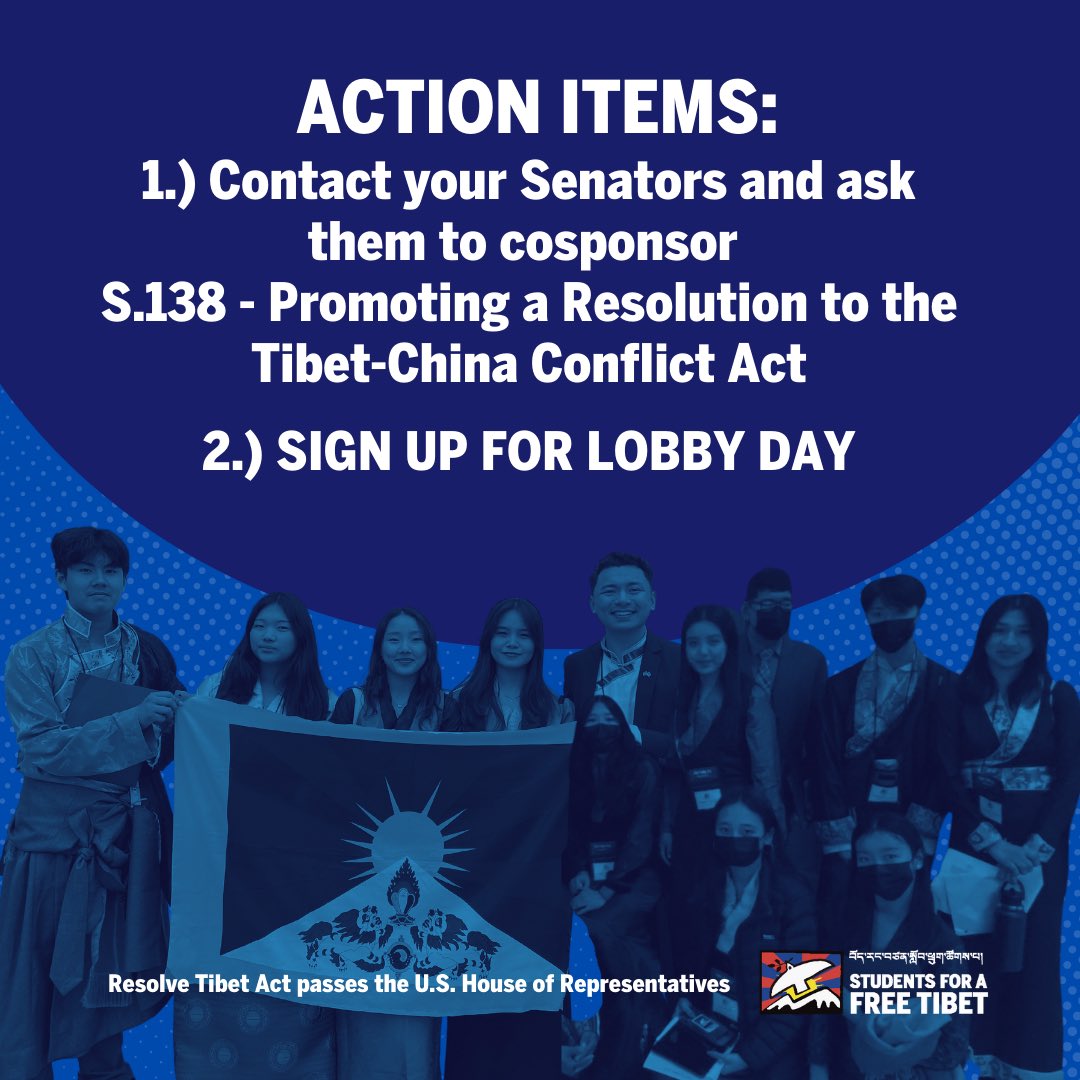 The Resolve Tibet Act (H.R. 533) PASSES the House! After over a year of petitions, canvassing, and lobbying meetings by SFT grassroots chapter-members and partner organizations, this landmark bill now heads to the Senate before the President can sign it into law. #FreeTibet