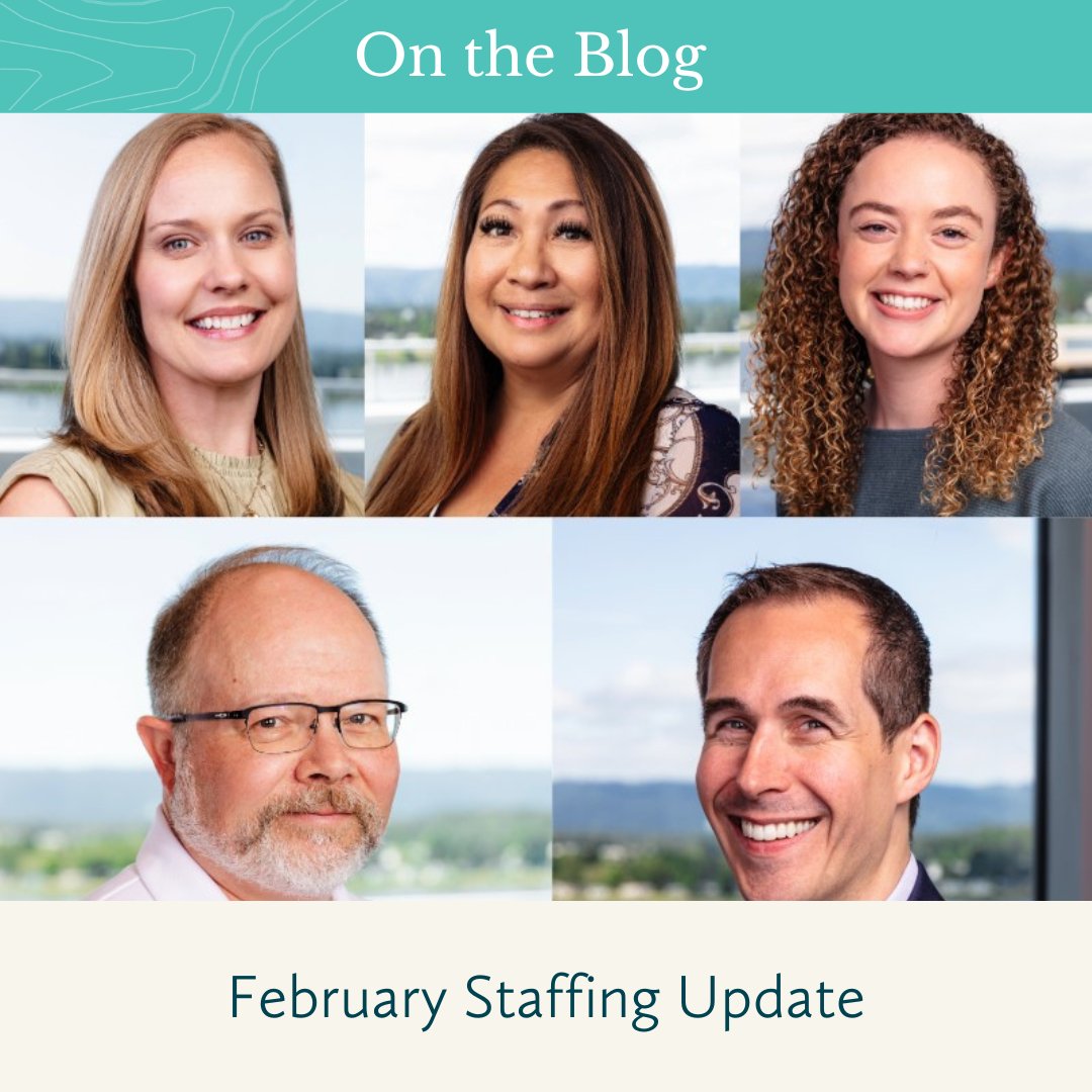 Please join us in congratulating five staff members who recently moved into new roles at the Trust: Sara O'Brien, Trinita Saldana, John Jokela, Jenna Watson, and Colby Reade. Learn more at bit.ly/42OctvJ.