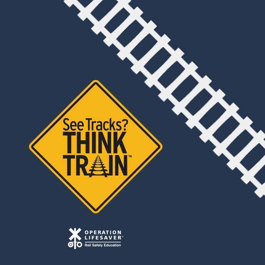 Trains can come on any track, at any time, from either direction. When you see tracks, always think train! #SeeTracksThinkTrain #RailSafetyEducation