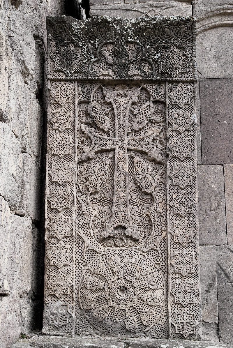 asterotica's tweet photo. armenian khachkar (cross-stone) in goshavank https://t.co/1lzdjo0v3N