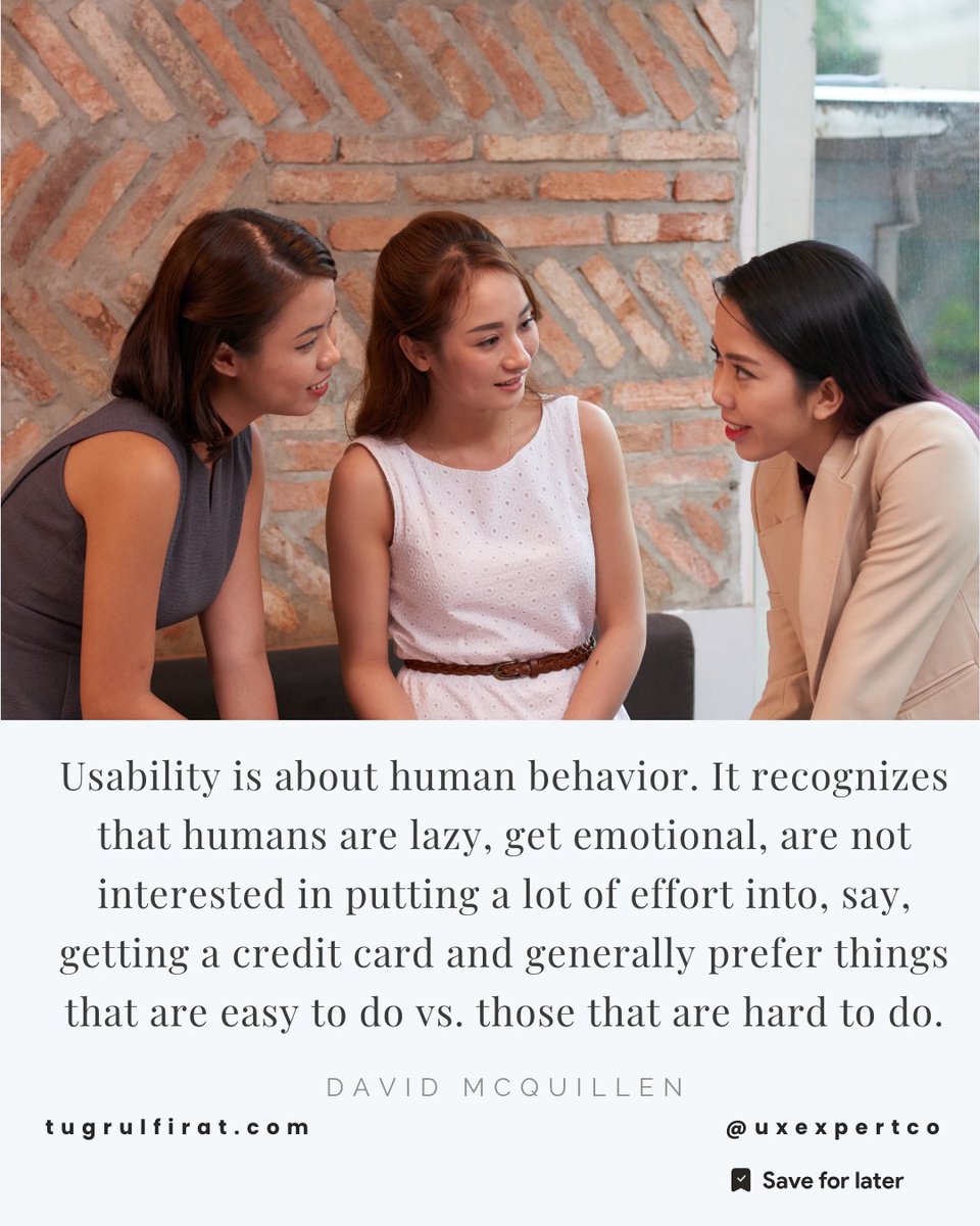rapidlander_'s tweet photo. Usability focuses on understanding human tendencies—our preference for simplicity, our emotional responses, and our aversion to effortful tasks. https://t.co/ZEweSYFHzQ