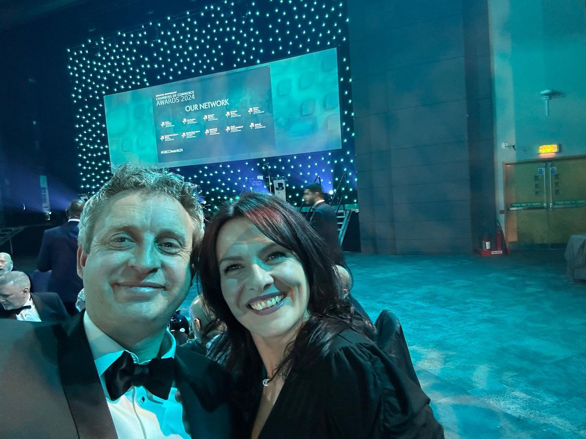 Great to be attending the @GrBhamChambers Awards @TheICC in Birmingham – very kind invitation from the @Elonex Team who are headline sponsors.   Best of luck to all of the shortlisted businesses! Great to see you @CudosCreative !   #GBCCAwards24 #birmingham #bestofbirmingham