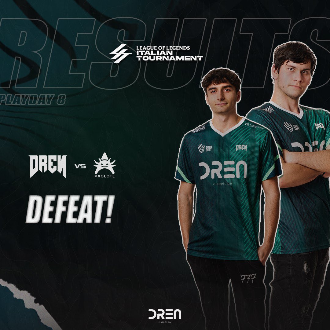 🤕 Seconda week 0-2, bisogna assolutamente riprendersi…

🏆 <a href="/lit_official_it/">LIT</a> 
🆚 <a href="/Axolotl_Esports/">Axolotl Esports</a> 

#DRENWIN 💪🏻 l #thatsLIT
