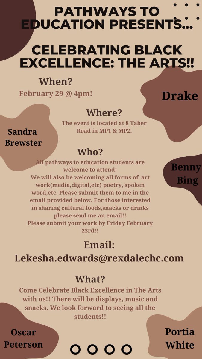 Calling all Pathways artists: submit your art now for our Celebrating Black Excellence event happening on February 29th!