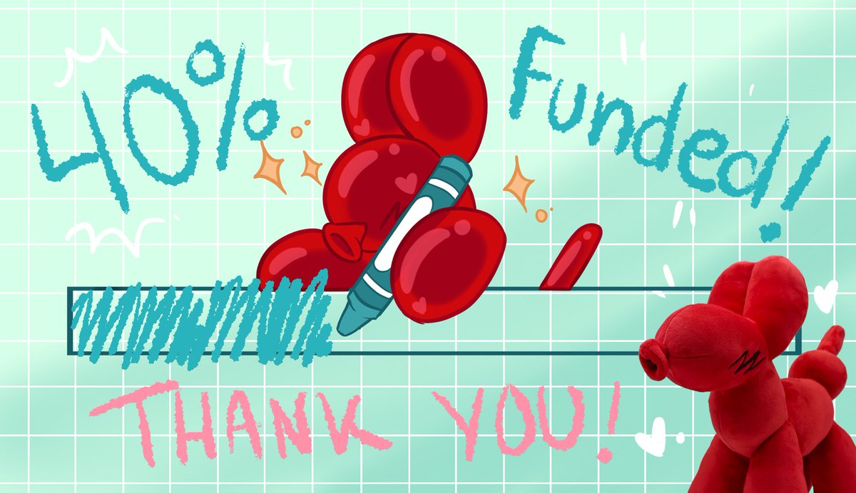 THANK YOU FOR 40%! Pop the Balloon Dog is so excited to have so many family members 😭😭 60% to go! 💕💕