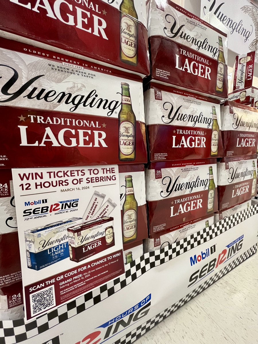 JJTaylorFL's tweet photo. Gear up for an adrenaline-fueled experience! 🏎️🔥 

Look for displays at your local store for a chance to WIN tickets to the iconic Mobil 1 Twelve Hours of Sebring on March 16th proudly sponsored by Yuengling Brewery and Twisted Tea! https://t.co/FYAWyvKYkq