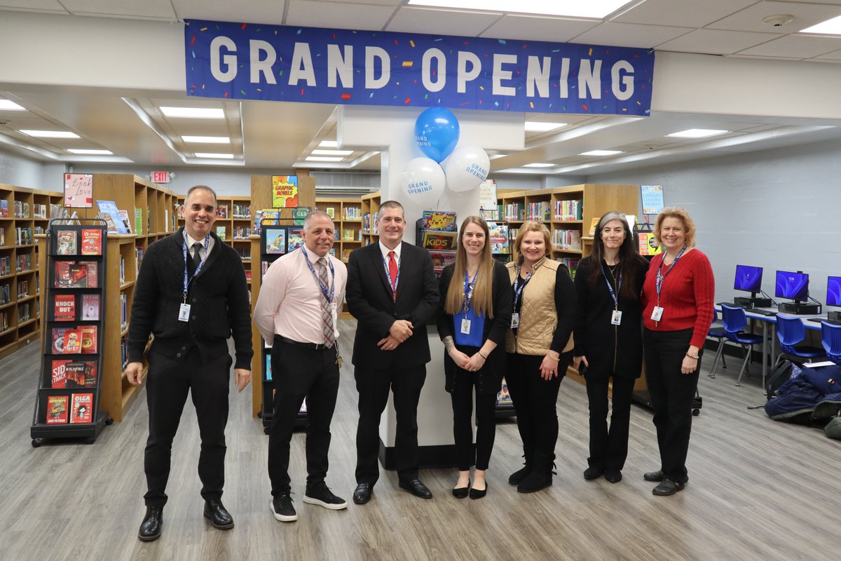 Yesterday, we cut the ribbon for the grand opening of the @WisdomLane_MS library! Inside were new books on newly organized bookshelves, plenty of tables and chairs to read on and a SmartBoard. #booklove #SuccessAtLPS