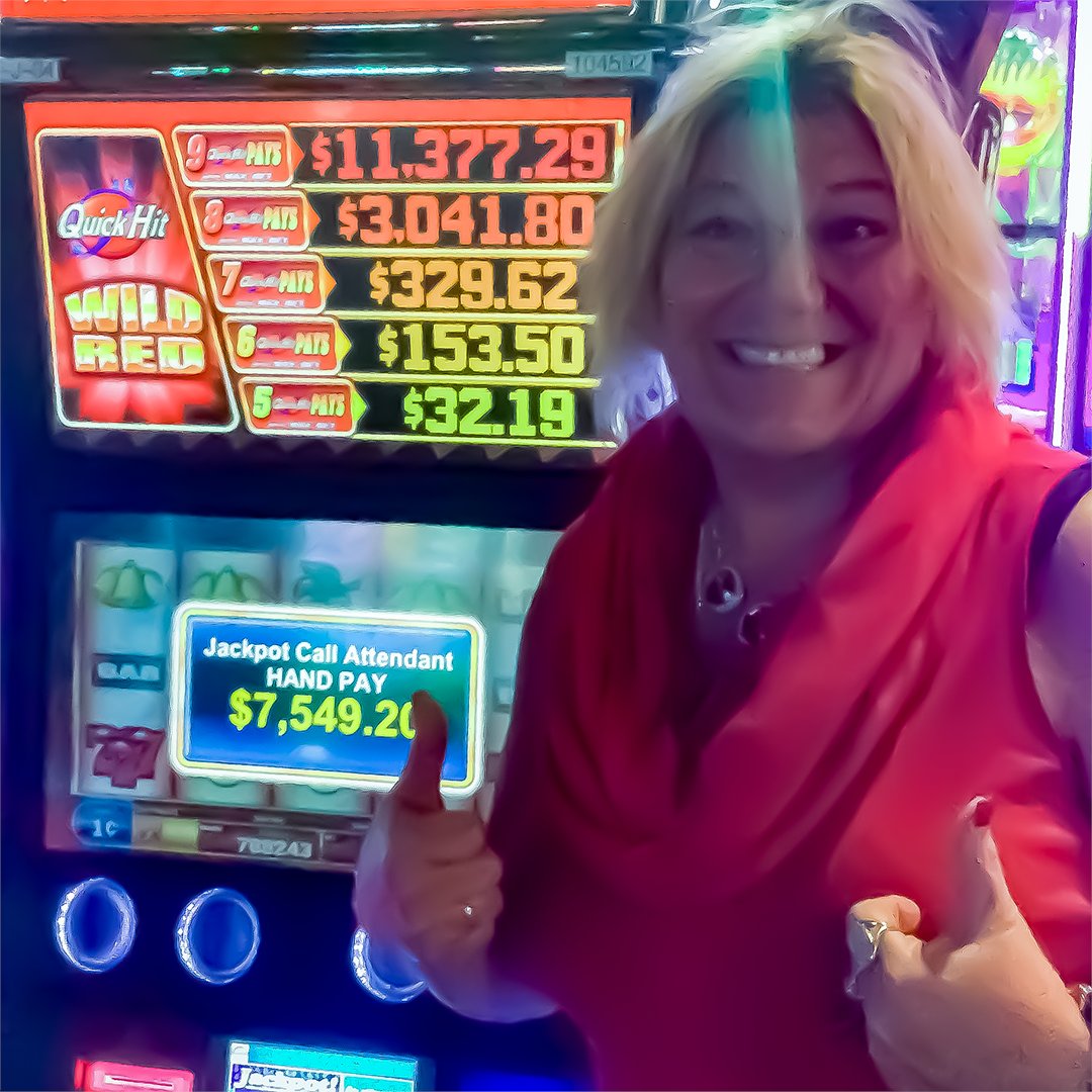 MohawkCasino's tweet image. Mary had a Valentine's Day to remember! 💞 🎰 🤑  Congratulations Mary on your $7,549.30 Quick Hit Wild Red win. #mohawkcasino #quickhit #callattendant #handpay #slots #akwesasne #nny
