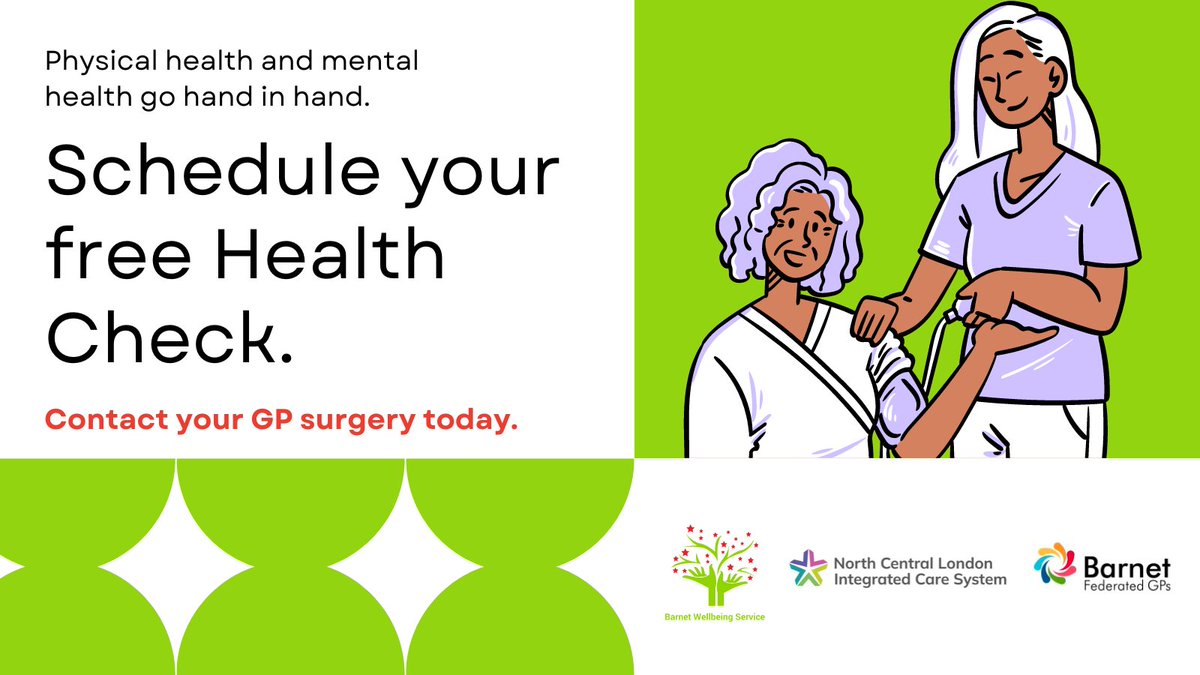 Living with a #MentalHealth condition? You may qualify for a complimentary #PhysicalHealth check at your GP. Learn more here: bit.ly/3HGuMZX #Barnet #MentalHealthAwareness