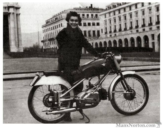 Baker's daughter Vittorina Massano broke 1950s motorcycle racing norms, outracing men, winning awards despite gender bias. At 24, she retired from racing for marriage. #WomenInRacing #Trailblazer #MotorcycleHistory #BreakingBarriers