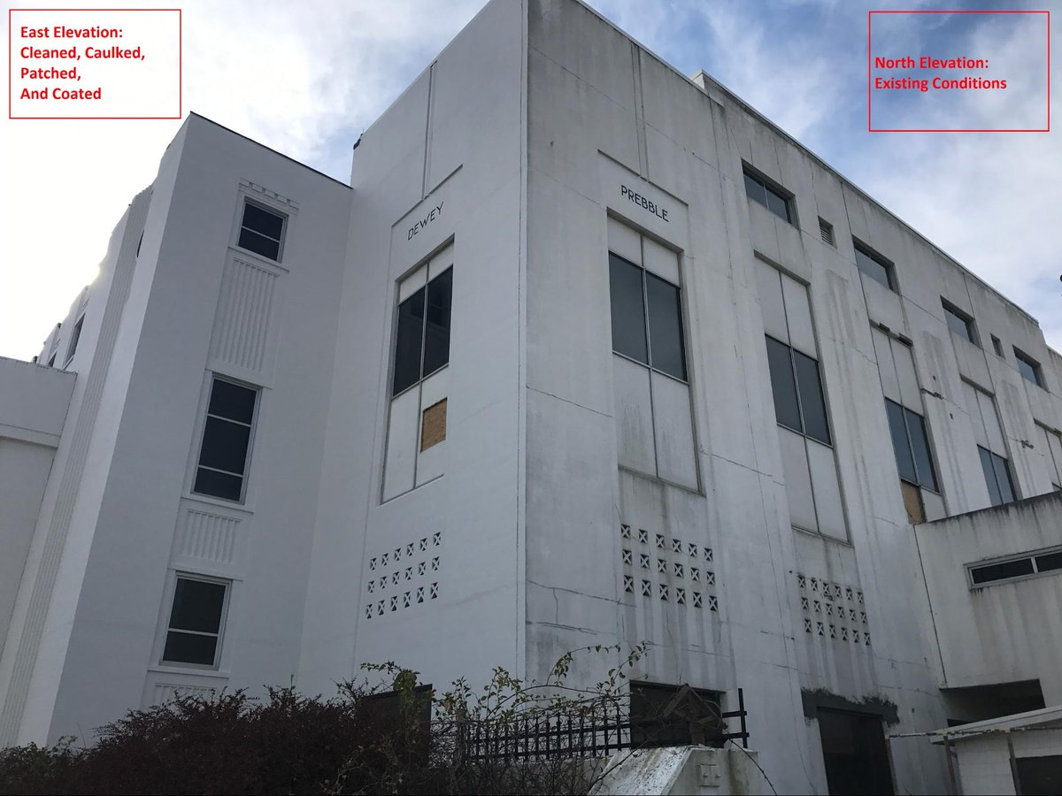 What differences do you see? #Throwback to this past project, where we cleaned, caulked, patched, and coated the left side of this building. The right side is untouched.

#StructuralRepair #HistoricRestoration #ConcreteRestoration #BuildingMaintenance #AtlasInAction