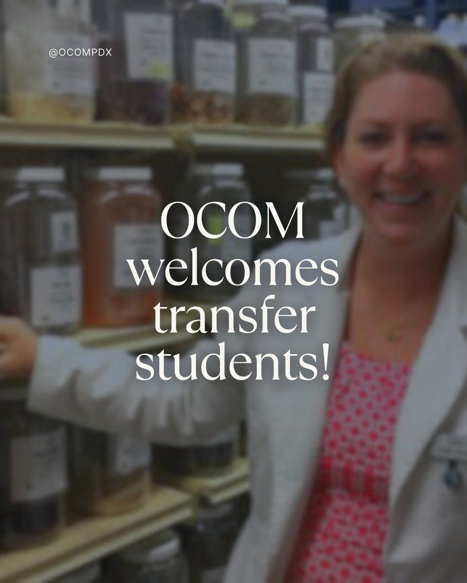 OCOMPDX's tweet photo. OCOM loves welcoming transfer students!

Our rigorous curriculum and clinical experiences are highly respected, and our faculty work with students to ensure that their educational experience is enriching.

✉️ admissions@ocom.edu
💻 https://t.co/evhL2OYbur https://t.co/lwXDEAn77r