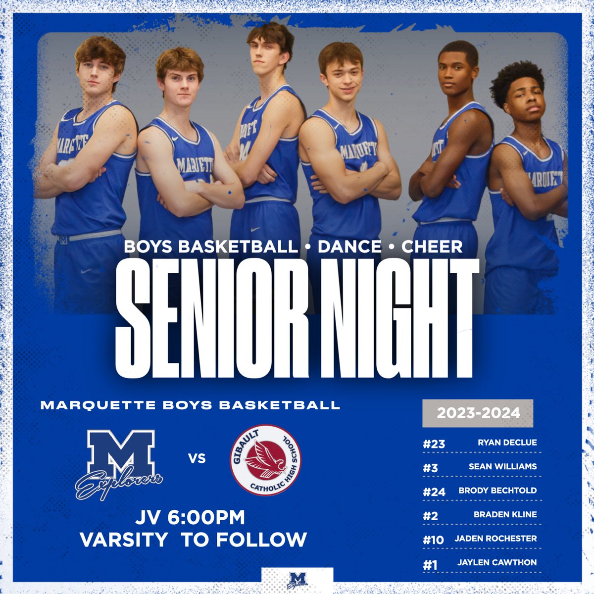 Senior Night tonight for Alton Marquette Catholic vs Waterloo Gibault @MCHSBasketball3 @Crewcrazies @1071TheBigZ @STLhssports @GregShashack @bradjp08