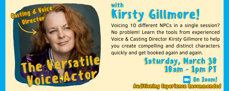 thehalpnetwork's tweet photo. 🎙️ Learn techniques to be that versatile voice actor every project needs with Casting and Voice Director Kirsty Gillmore!

📅 Sat, March 30
🕒 10am - 1pm PT
👤 @soundswilde 
💻 via Zoom
🌐 https://t.co/MkzcncwIRJ

#voiceactors | #vaclasses https://t.co/RtOfOfOTJj