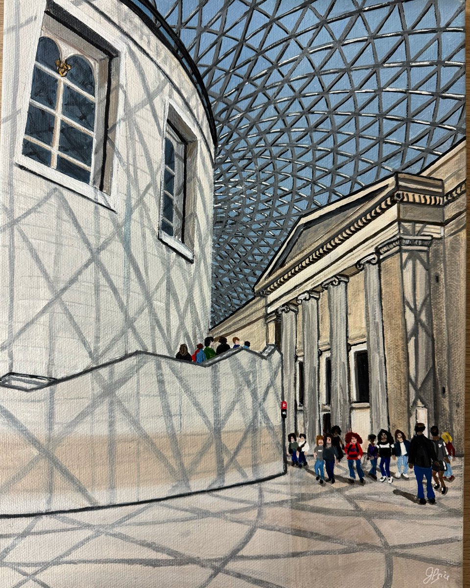 julie_paint's tweet photo. @britishmuseum the ceiling is one of the most challenging things I’ve ever painted. Really enjoyed doing this one. Acrylic on canvas. #paintingsoflondon https://t.co/hNo21fSnNm