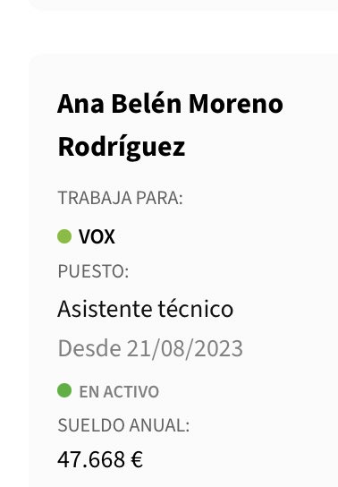 Velherro's tweet photo. 🔴💰💰💰💰💰Sueldos de asesores del Congreso y Senado. Primera vez que se publican con nombres y apellidos. Pongo especial atención en los de @vox_es, pues decían venir a mirar cada € 💰de dinero público como si fuera suyo .   Algunas muestras👇🏼 https://t.co/hKzH3fNaPF https://t.co/2LWGx5f4Sp
