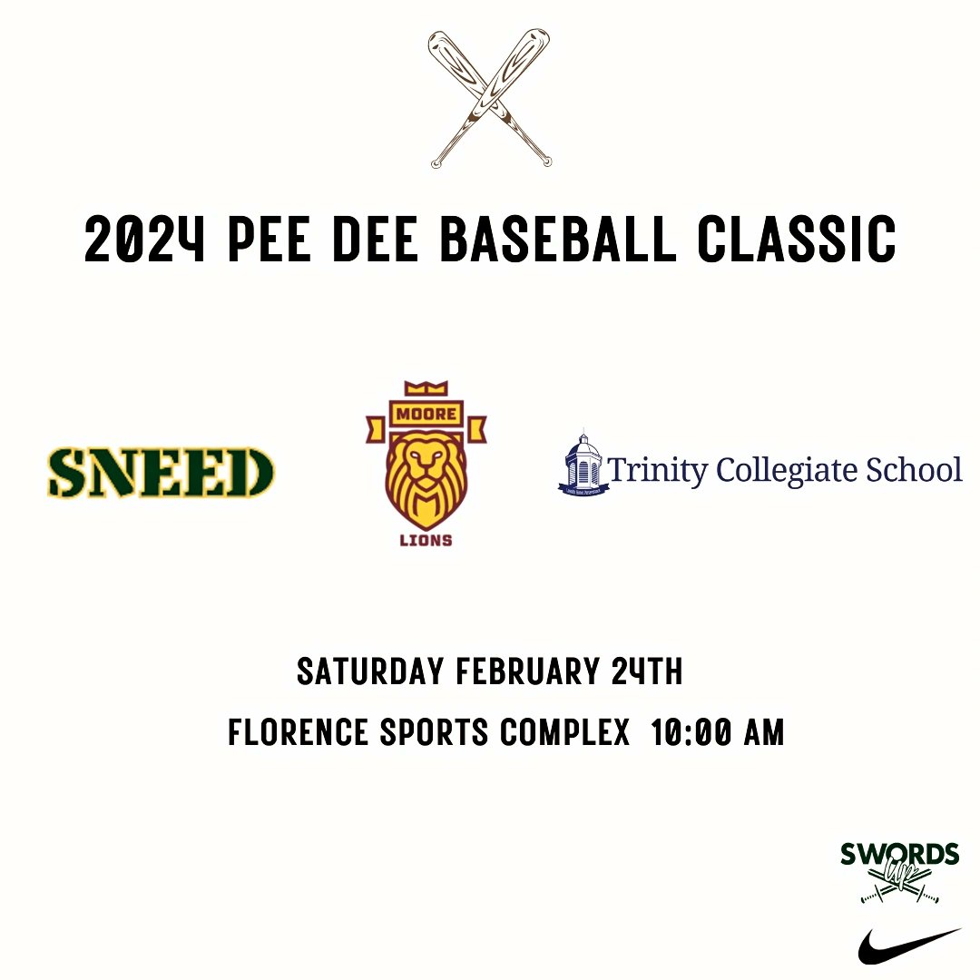 SneedAthletics's tweet photo. HOPE TO SEE YOU THERE!! 💚💛⚔️⚾️ #SwordsUp #HomeRunSeason https://t.co/NYfi76zxKP