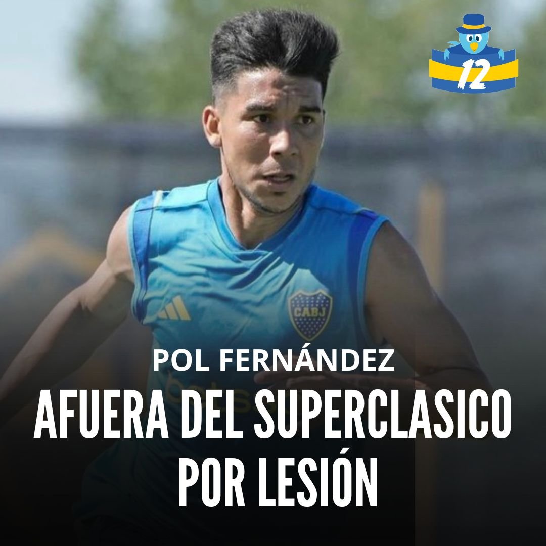 la12tuittera's tweet photo. 🚨ÚLTIMO MOMENTO🚨

🏥#POLFERNANDEZ AFUERA DEL PARTIDO VS river.

🚑 Informa @MonroigDiego que el volante Xeneize se pierde los próximos DOS PARTIDOS (Lanús, river) por LESIÓN. https://t.co/BfR6mYr7wW