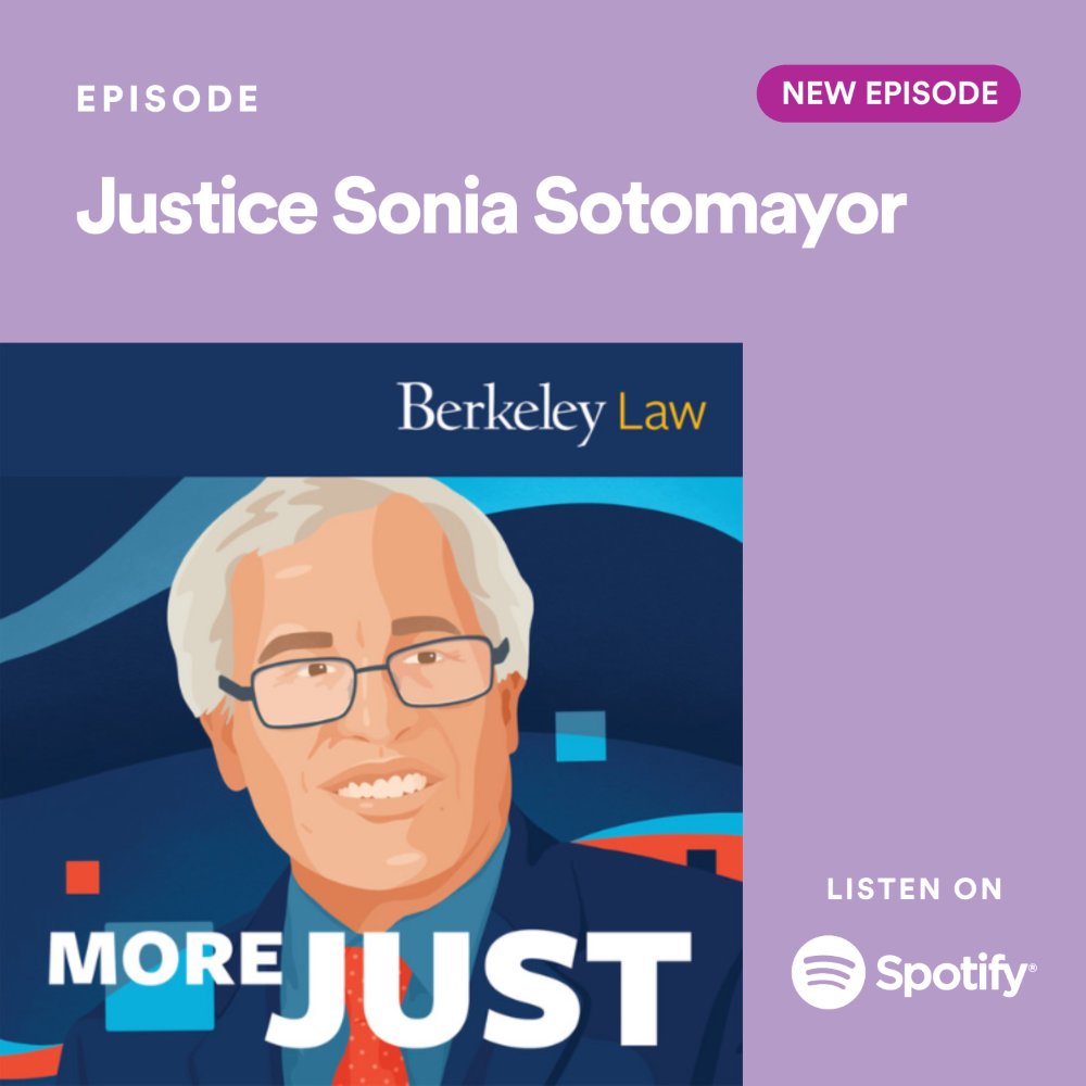 MoreJustPod's tweet photo. New episode! Herma Hill Kay Memorial Lecture with Justice Sonia Sotomayor in Conversation with Dean Erwin Chemerinsky. Recorded Monday, January 29, 2024, at UC Berkeley.

Listen 🎧https://t.co/S1ae61X3KL https://t.co/rAyfsAXRsN