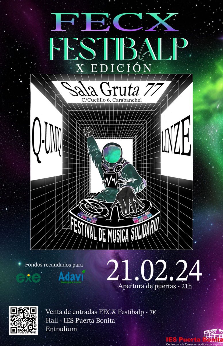 ¡Ya tenemos cartel oficial!✨🎤

Muchísimas gracias a los alumnos de Diseño Gráfico y producción del IES Puerta Bonita🫶🏻

¿Qué os parece? Os leemos🫣👀