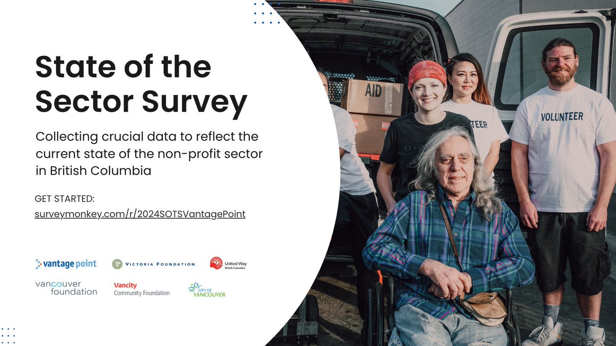 The 2024 State of the Sector Survey is currently circulating throughout BC! We hope you will be a part of helping inform the resulting report that will reflect the current state of the non-profit sector in BC. It is open until March 1, 2024. #bcnonprofit

surveymonkey.com/r/2024SOTSVant…