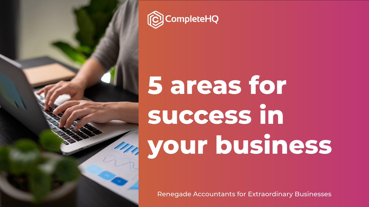 CompleteHQ's tweet image. 5 areas for success in your business:

1. Revenue
2. Gross profit
3. Operating profit/net profit
4. Revenue per employee
5. Measuring cash flow/cash days

#BusinessSuccess #FinancialMetrics #ProfitabilityTips