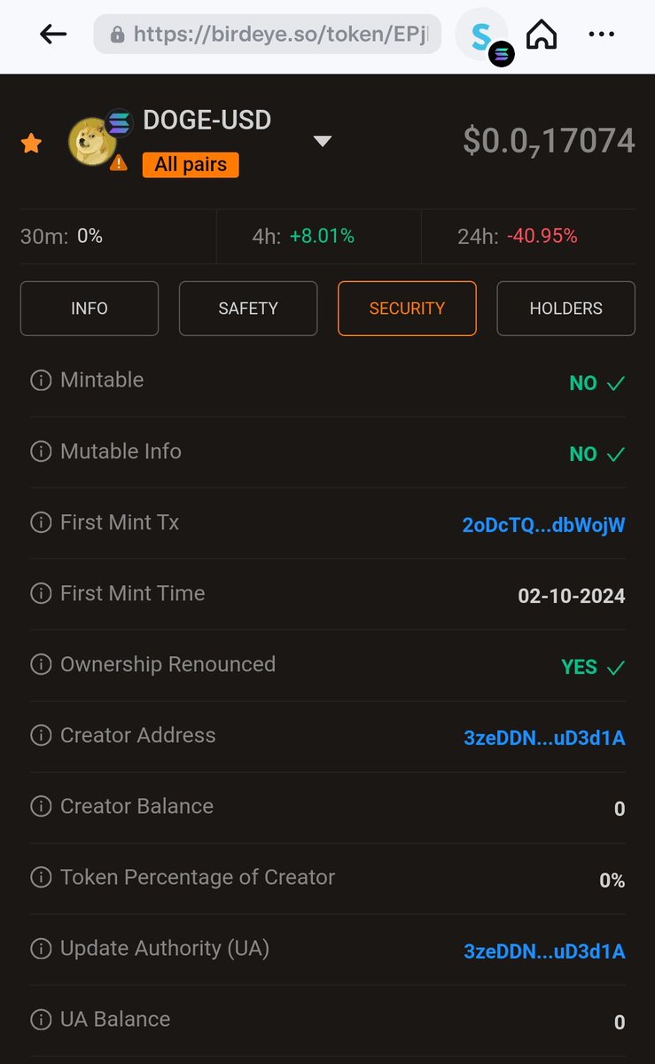 Patco58971's tweet photo. Dogecoin on Solana:
CA: GSRfP51U8nChz5SEQMAXb1vj9k9Sobug3w9AcqPzn3rq https://t.co/aaeFH7OtWc