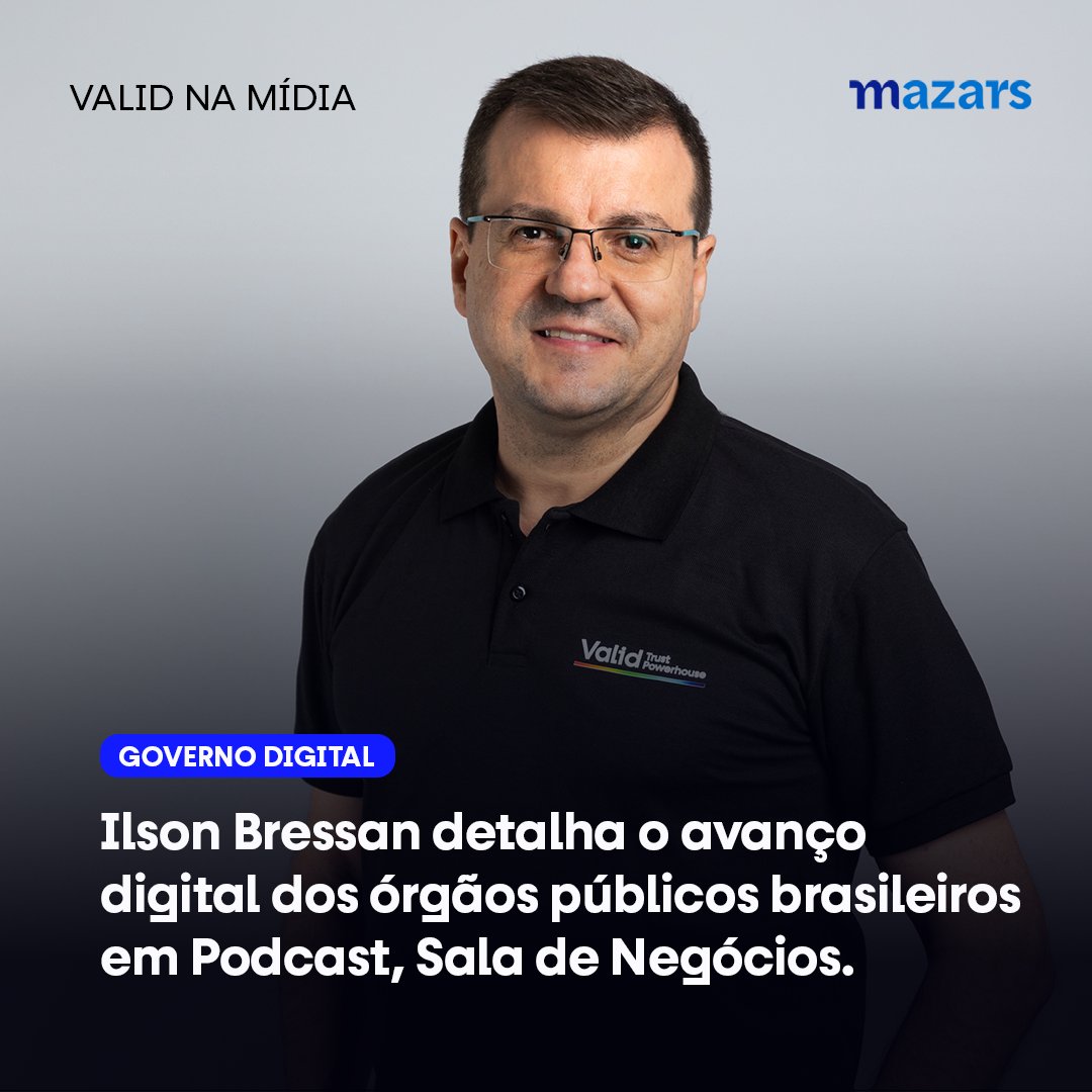 valid_oficial's tweet photo. No podcast Sala de Negócios da Mazars, Ilson Bressan compartilha exemplos de como a Valid impulsiona a transformação digital em instituições públicas.

Ouça o Podcast na íntegra:

https://t.co/5MdgT5V7Oc

#Valid #TransformaçãoDigital #eGov #ReconhecimentoFacial https://t.co/TJ1CWmFf27