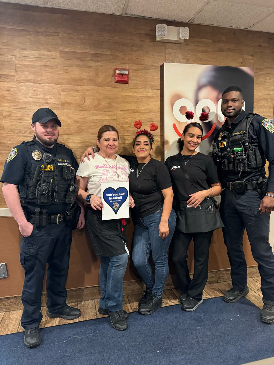 While we slept our officers made sure our local businesses that are open overnight received their Blue Hearts and our appreciation! #WeAreHapeville